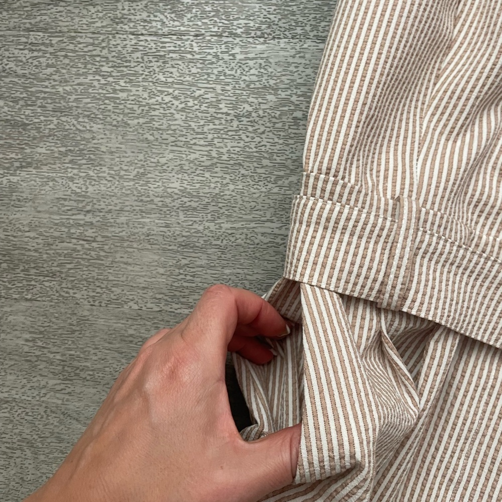 NWT belle vere Double Breasted Pinstripe Romper sz 6 - Picture 3 of 6